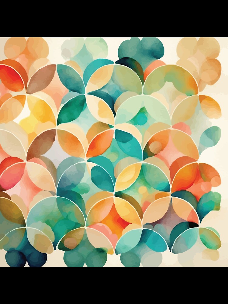A Watercolor Painting of Overlapping Circles - Boho Chic Patterns by GVRDesign