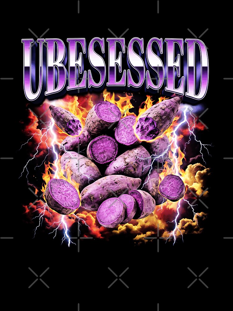 Funny Ubesessed Purple Yam Ube Food Pun by elderberry Unisex , , , Long Sleeve Tee