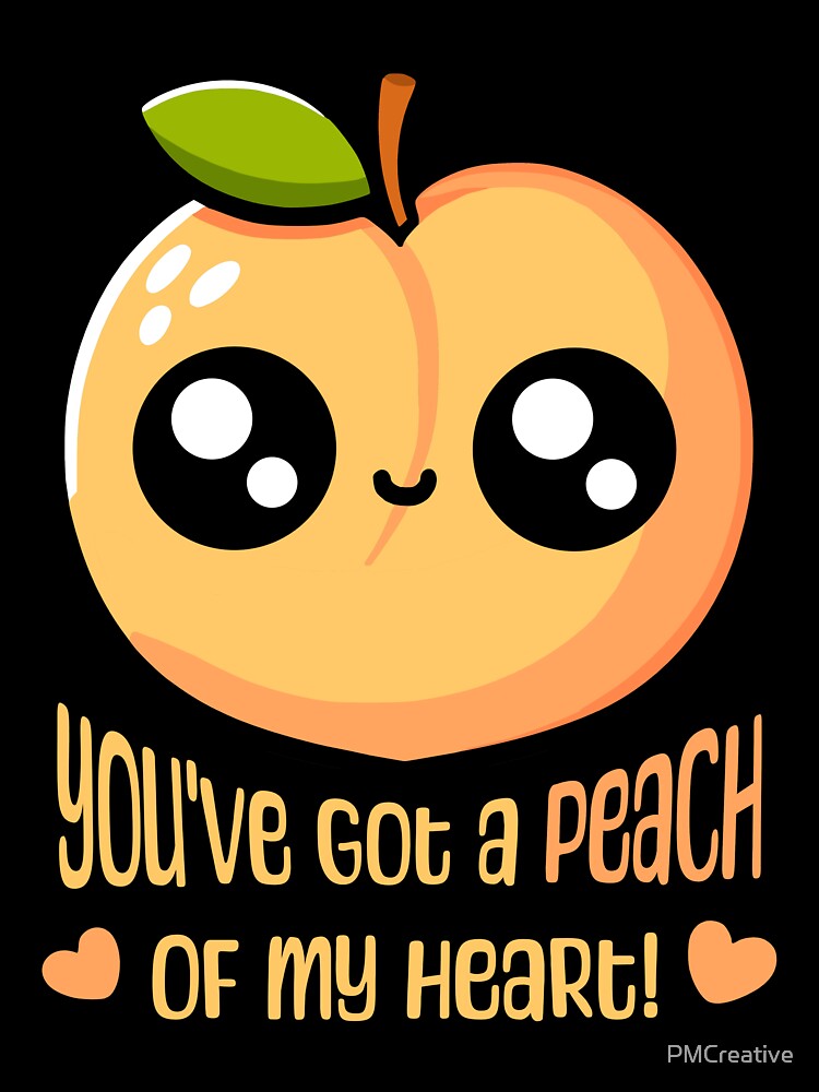 You've Got A Peach Of My Heart! Cute Peach Pun by PMCreative Unisex , , , Long Sleeve Tee