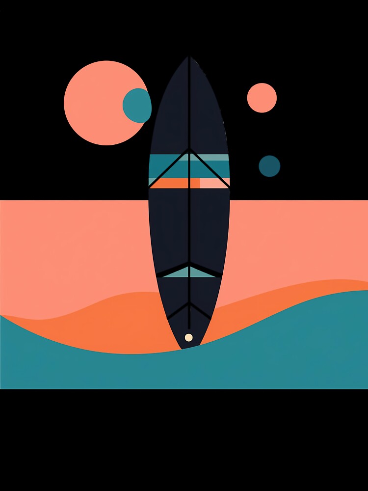 Paddle Board Minimal Art by OzzFrequency