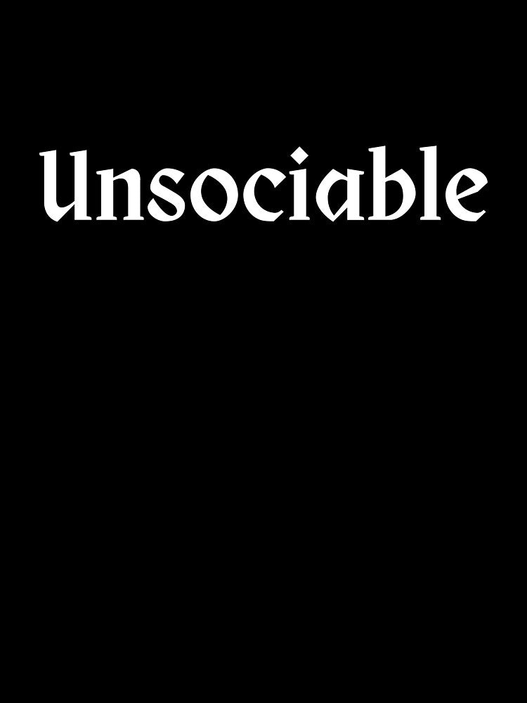Unsociable - Black by Tolkienian Unisex , , , Long Sleeve Tee