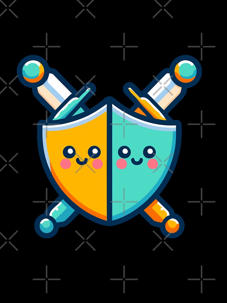 Kawaii Swords and Shields - Cute Medieval Weaponry by Akioos Unisex , , , Long Sleeve Tee