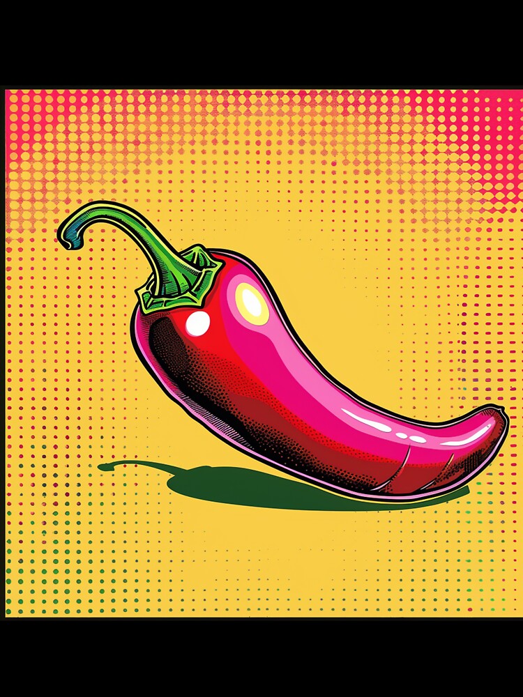 Chilli Pop Art 3 by AstroRisq Unisex , , , Long Sleeve Tee