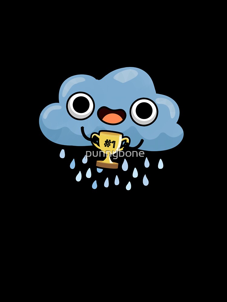 Raining Champ cute Weather Rain Cloud Pun by punnybone Unisex , , , Long Sleeve Tee