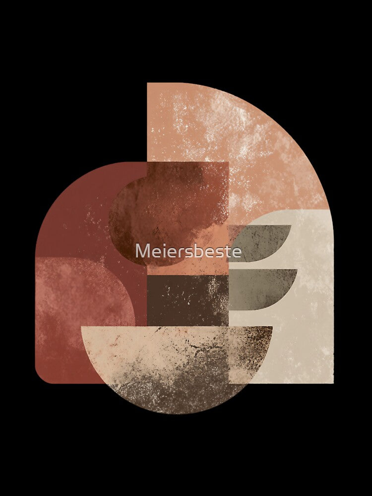 Abstract geometric boho shapes in earth tones – minimalist artwork by Meiersbeste