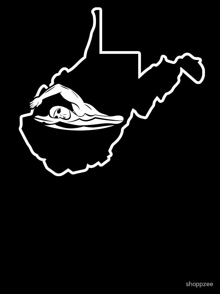 Swimming Shirt West Virginia Funny Swim Shirt by shoppzee Unisex , , , Long Sleeve Tee