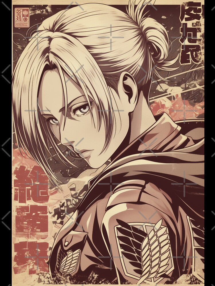 Annie Leonhart  Warm Rose Vintage Poster by AnimeArsenalPrints