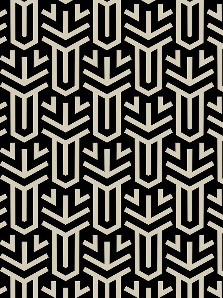Beige and Black Geometric Shape Tile Pattern Pairs HGTV 2022 Trending Color Canvas Tan HGSW4018 - Colour Trends - Hue - Shade by ColorOfTheYears