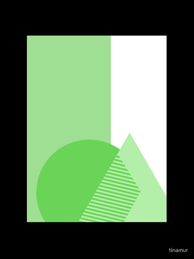 Basic Green Shapes by tinamur Unisex , , , Long Sleeve Tee