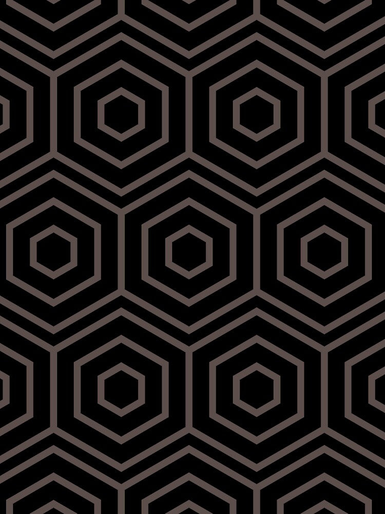Black and Dark Brown Minimal Shape Pattern Pairs DE 2022 Popular Color Nomad DET697 by ColorOfTheYears