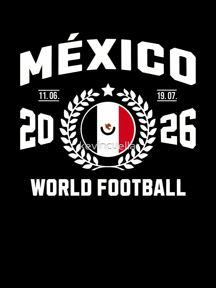 Mexico Football Supporter 2026 Badge Design T-Shirt_83999123 by kevincuellar