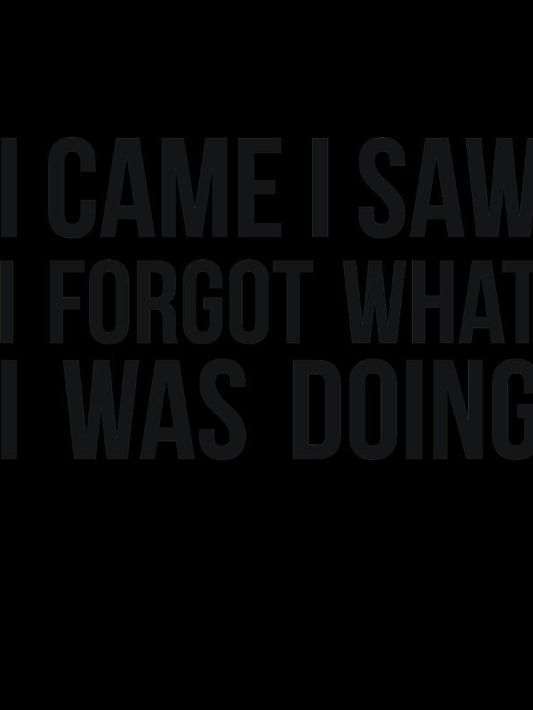 I Came I Saw I Forgot What I was Doing humor joke quote by RedYolk Unisex , , , Long Sleeve Tee