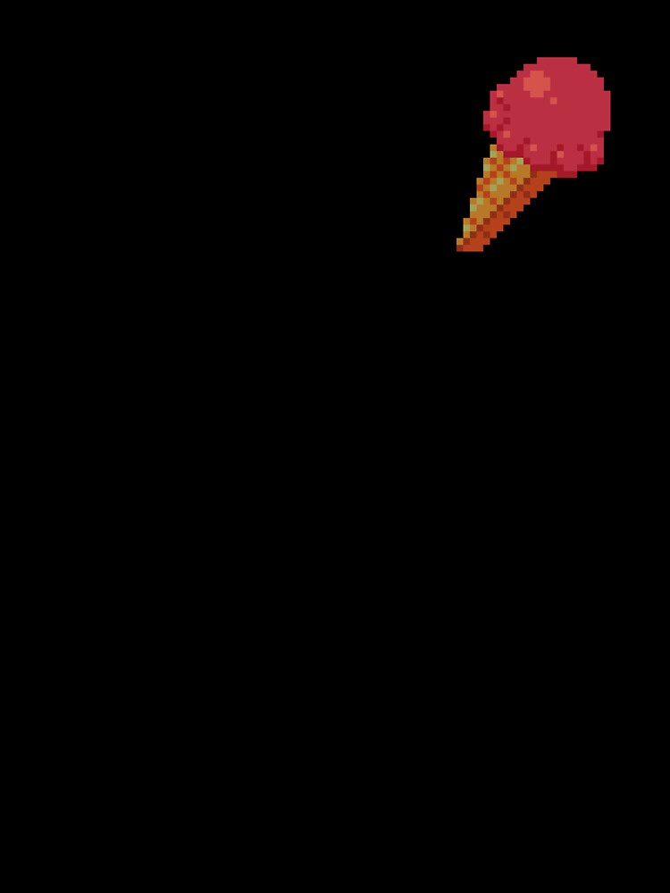 Pixel Strawberry Ice Cream - pixel food art by LittleFoodShop Unisex , , , Long Sleeve Tee