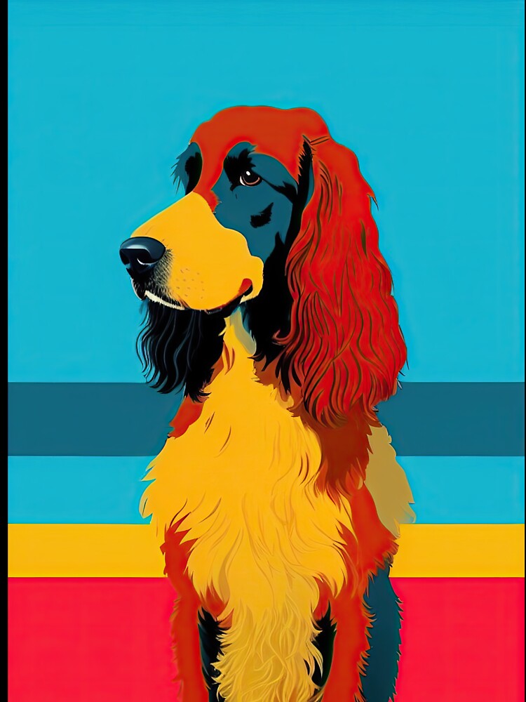 Cool Pop Art Cocker Spaniel Design by bobbi-gyre Unisex , , , Long Sleeve Tee