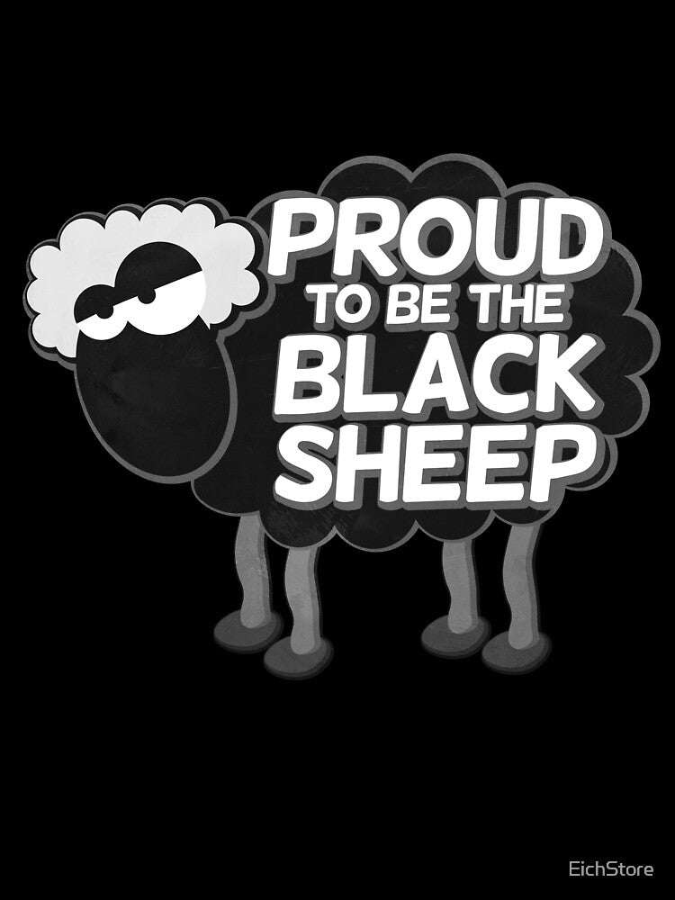 Introvert Humor Shirt – Proud to Be the Black Sheep, Anti Social Quote Tee, Socially Awkward Funny Shirt, Quiet Personality Design by EichStore