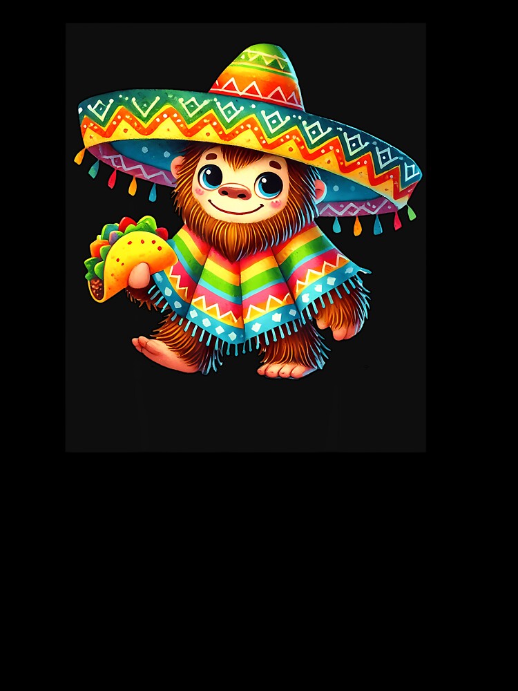 Bigfoot Taco Cinco De Mayo Sasquatch by Le7yaStore Unisex , , , Long Sleeve Tee