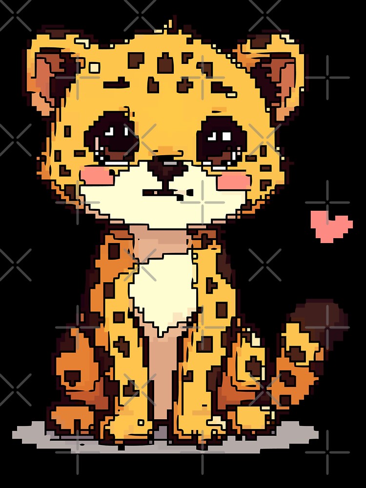 Pixel Speed of the Cheetah by NaturePixel Unisex , , , Long Sleeve Tee