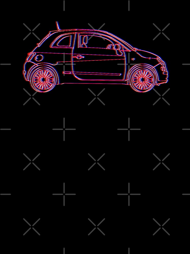 Fiat 500 3D by abigabhall Unisex , , , Long Sleeve Tee