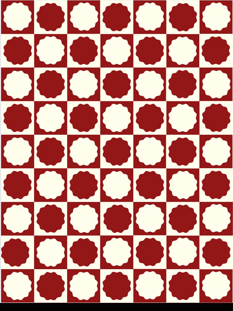 Beautiful Minimalistic red and beige pattern by Azyorz