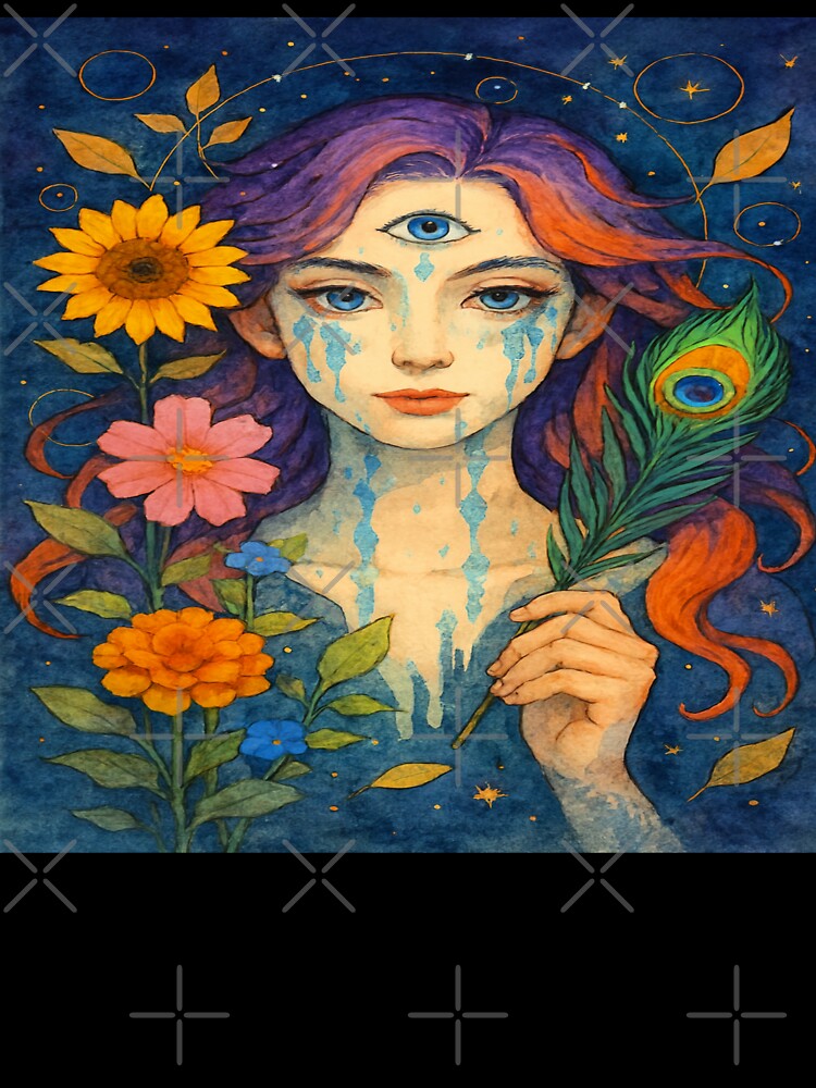 mythological guardian of flowers and third eye by Ecosetereos