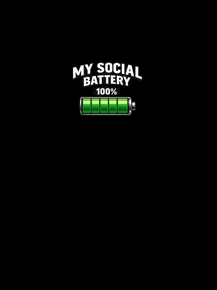 My social battery level by bstukus Unisex , , , Long Sleeve Tee