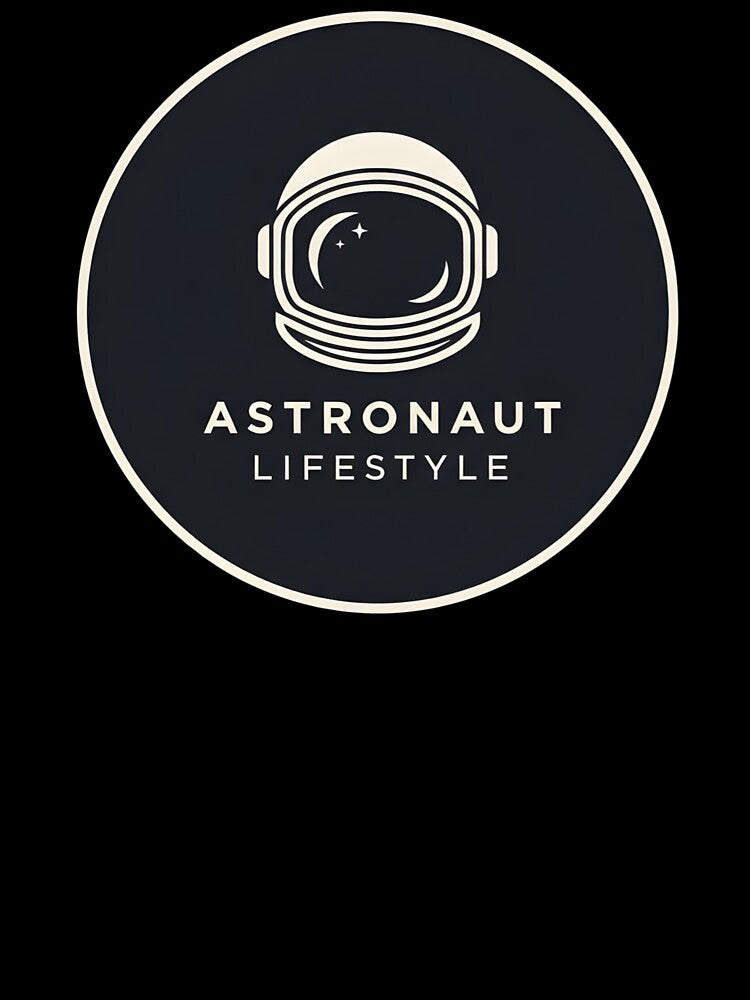 Astronaut Lifestyle Minimalist Space Logo Sticker | Cosmic Aesthetic Design by Altair_