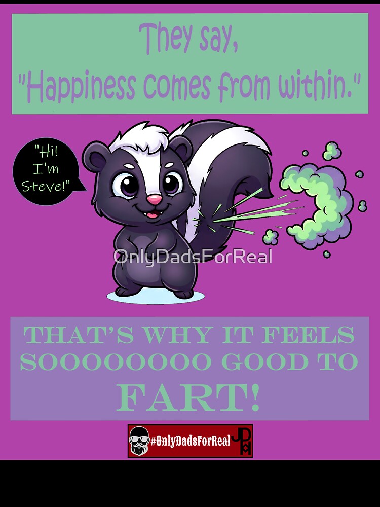 Farting Skunk (Purple) *More Colors Available in Collection by OnlyDadsForReal Unisex , , , Long Sleeve Tee