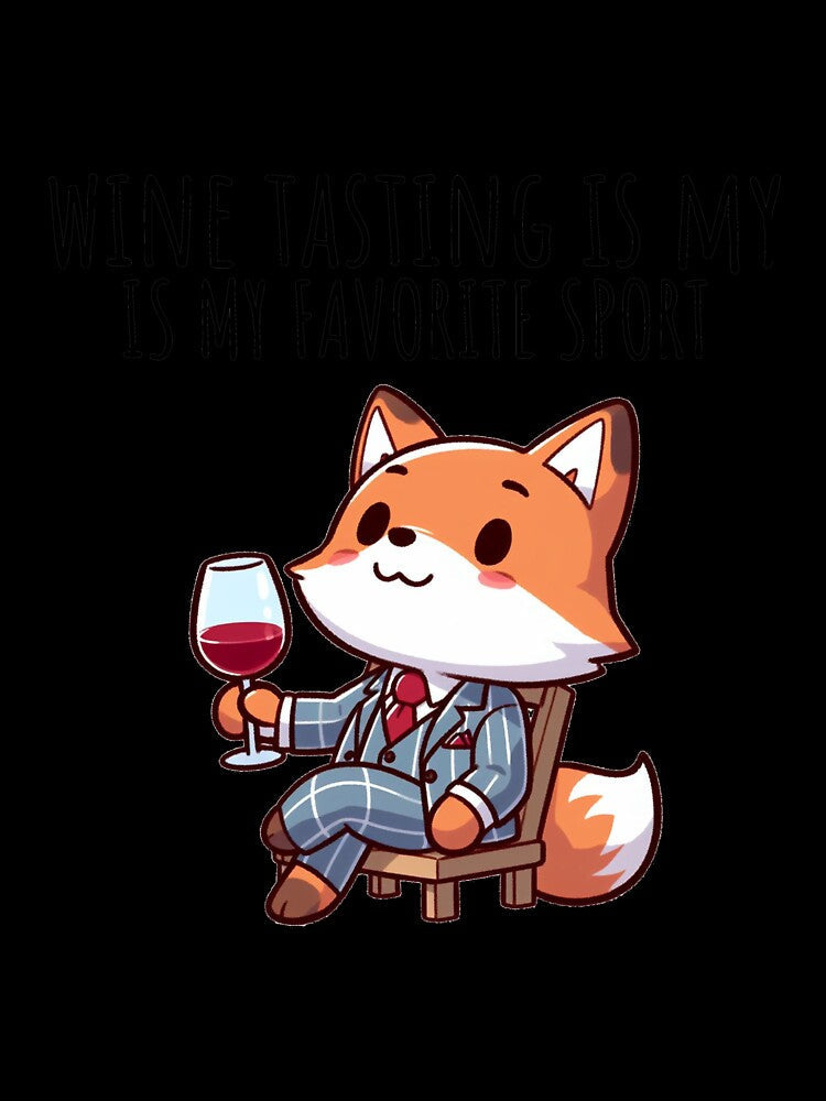 Wine Tasting Fox by LemuellTrends Unisex , , , Long Sleeve Tee
