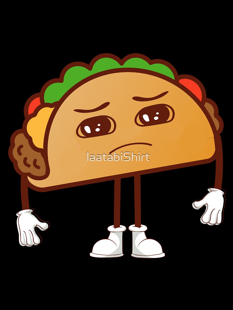 Kawaii sad taco !! by laatabiShirt Unisex , , , Long Sleeve Tee