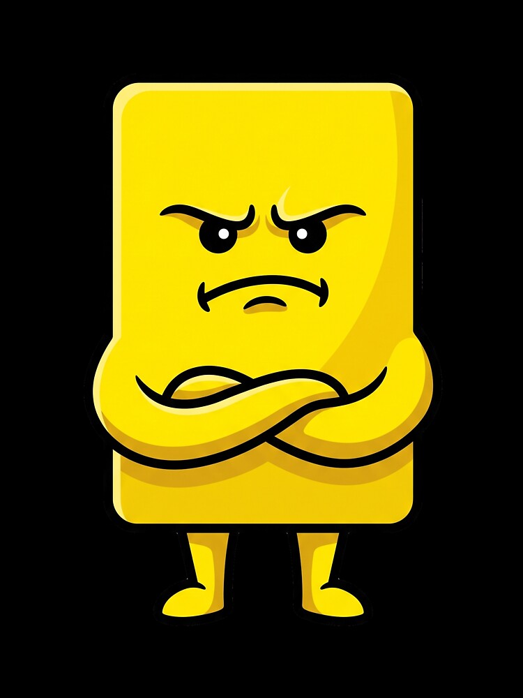 Grumpy Yellow Card Funny Soccer Referee Gift by BoyleDesignShop