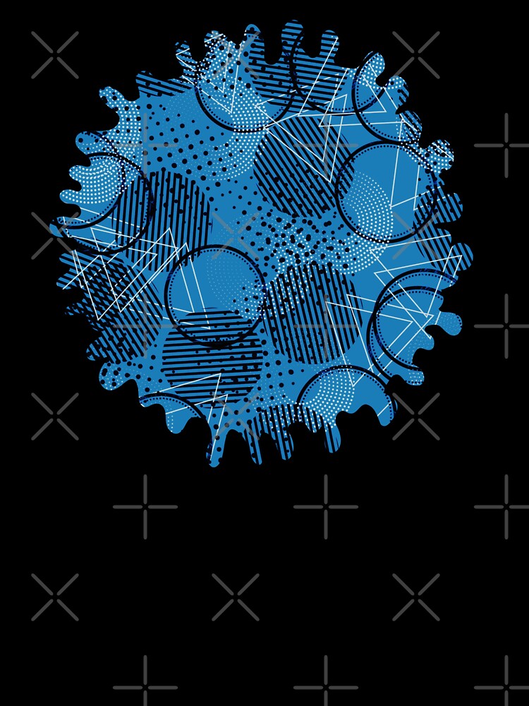 White and Black Retro Rhythms with Blue Background by atroffire