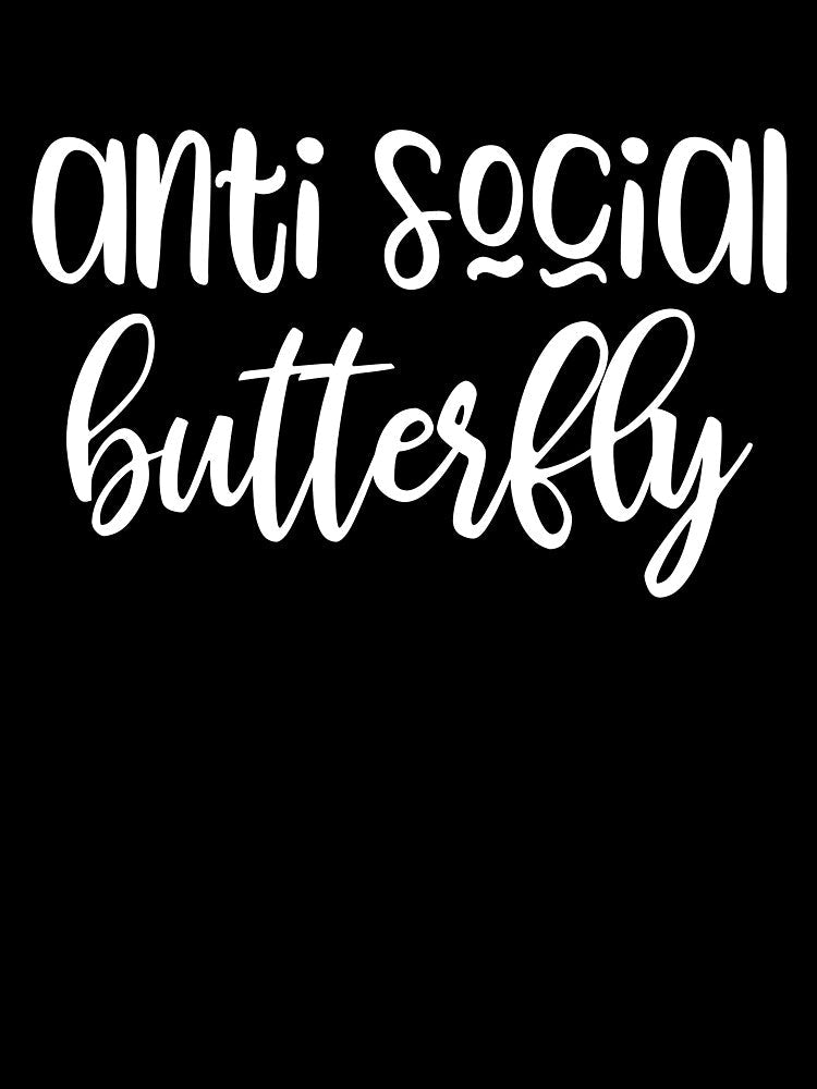 anti social butterfly by kapotka Unisex , , , Long Sleeve Tee