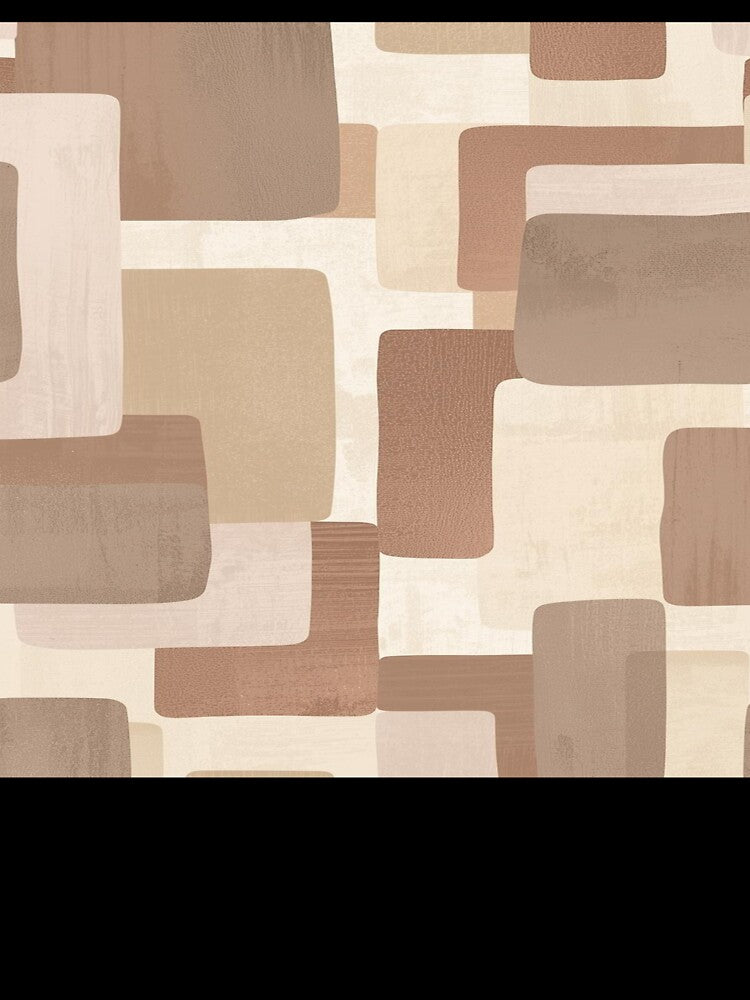 Organic Block Pattern in Muted Earth Tones by mari0n980