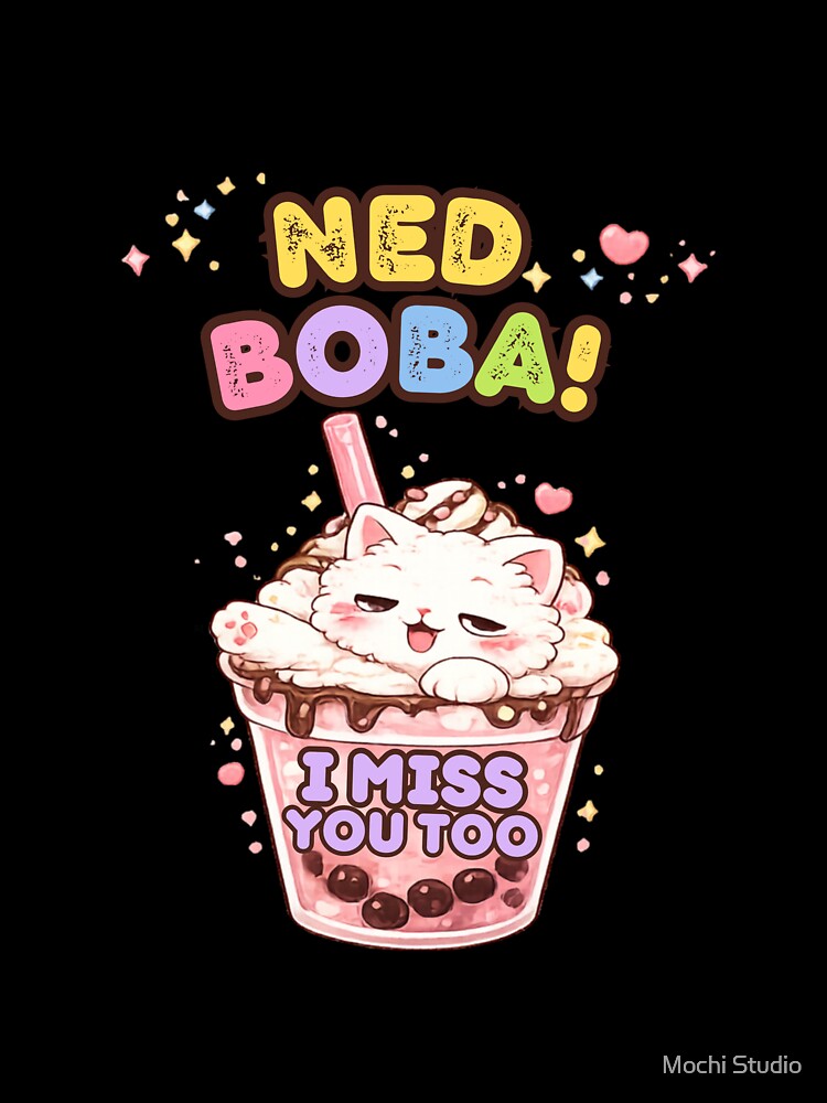 Lumi Cute Cat – Need Boba Cute Cats by Mochi Studio Unisex , , , Long Sleeve Tee