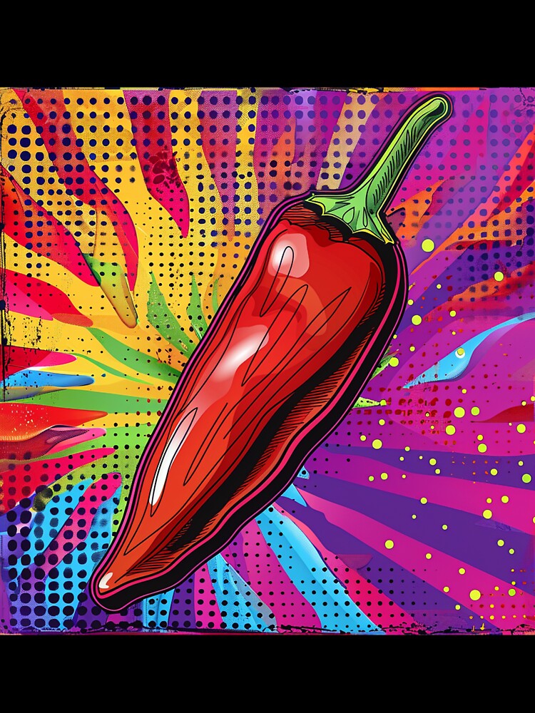 Chilli Pop Art 5 by AstroRisq Unisex , , , Long Sleeve Tee
