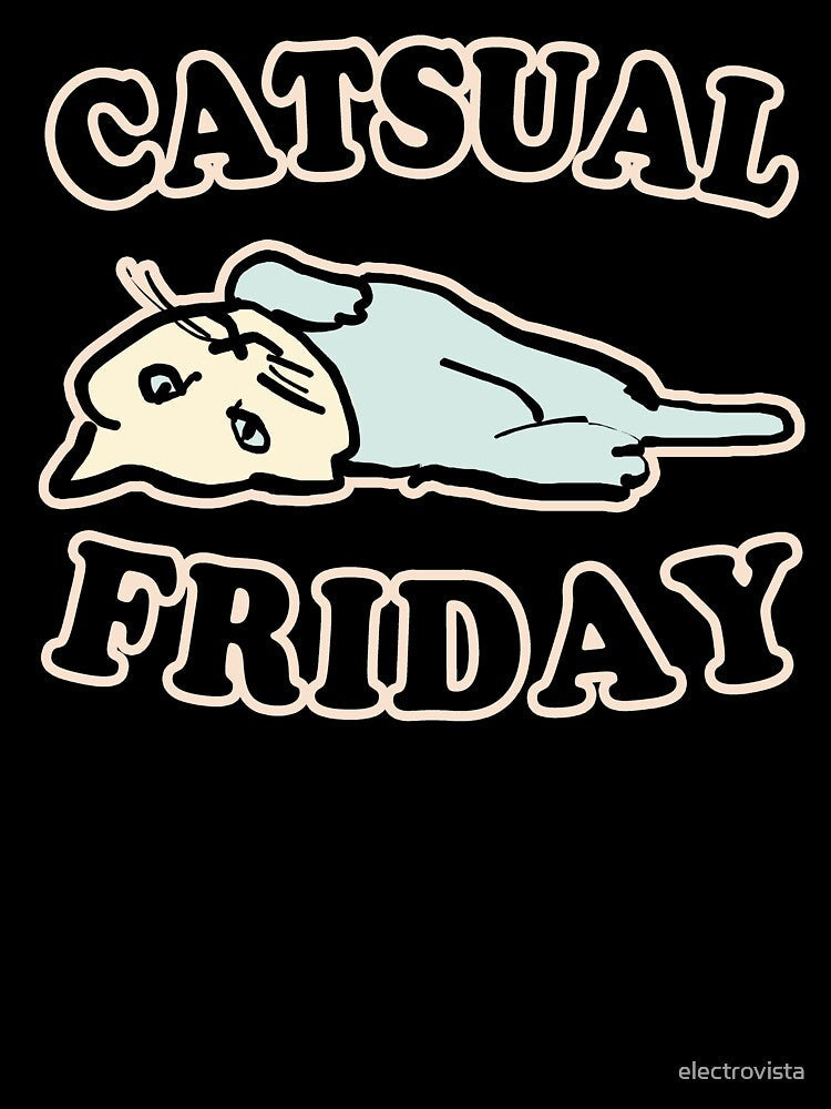 Casual Friday Kitty Cat by electrovista Unisex , , , Long Sleeve Tee