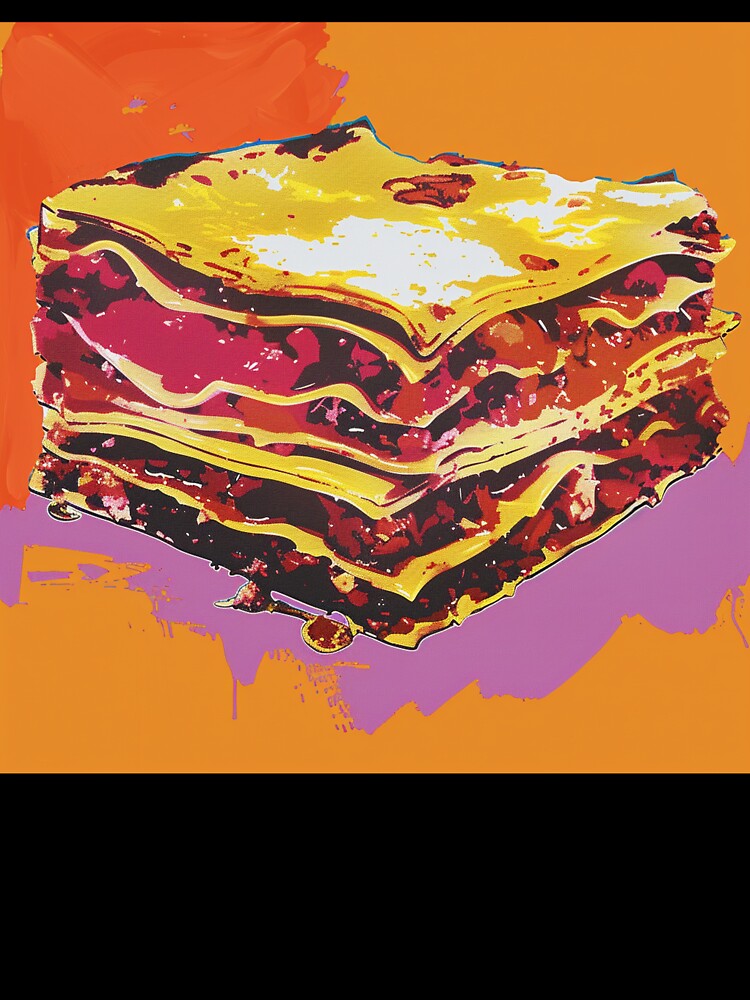 Lasagna Pop Art 8 by AstroRisq Unisex , , , Long Sleeve Tee