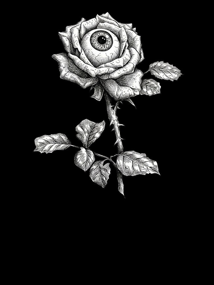 Rose with Eyeball by Naux | Design & Illustration