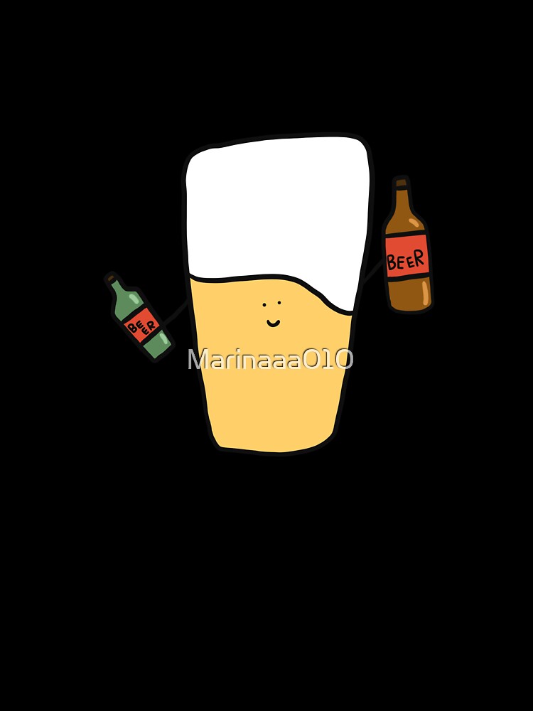 Mr. Beer Cute Anime Drink Gift Logo Character T Shirt Japanese Kawaii by Marinaaa010 Unisex , , , Long Sleeve Tee