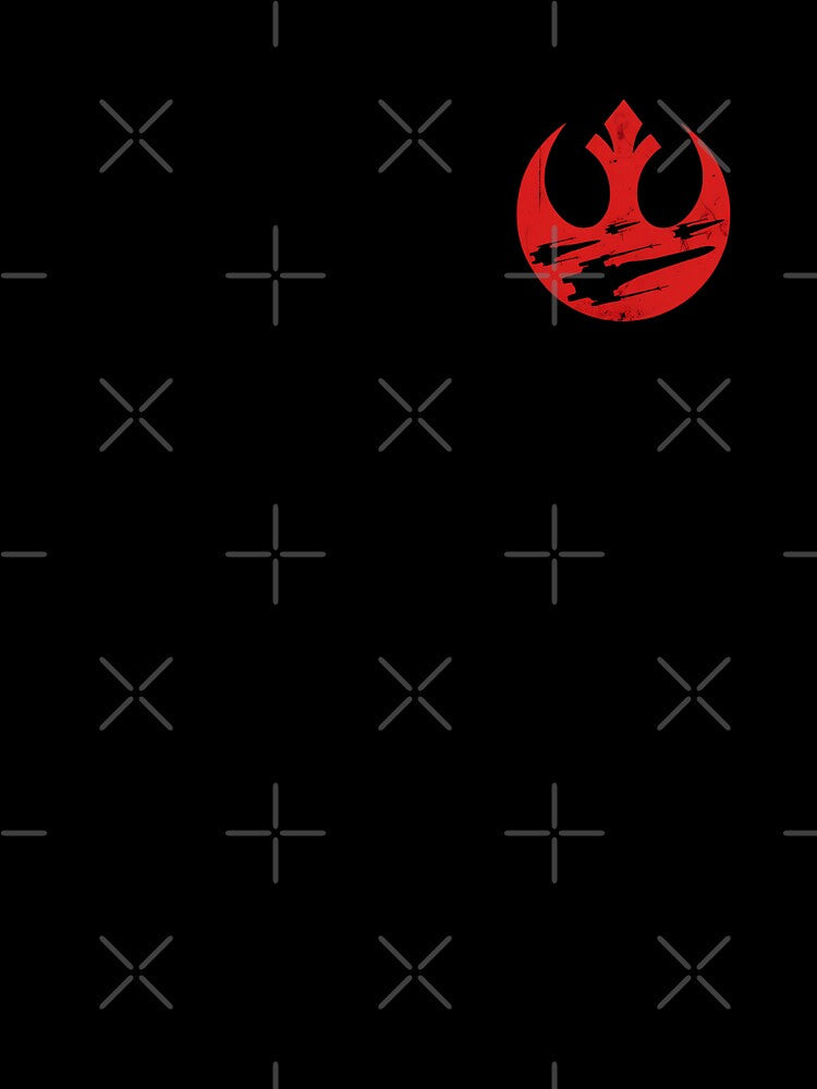Rebel Alliance Logo with Silhouettes - X-Wing Fleet Distressed Logo by Andruzito Unisex , , , Long Sleeve Tee
