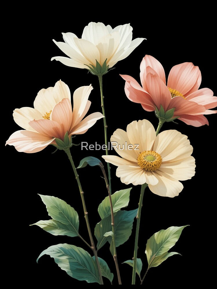 Pretty Flowers by RebelRulez Unisex , , , Long Sleeve Tee