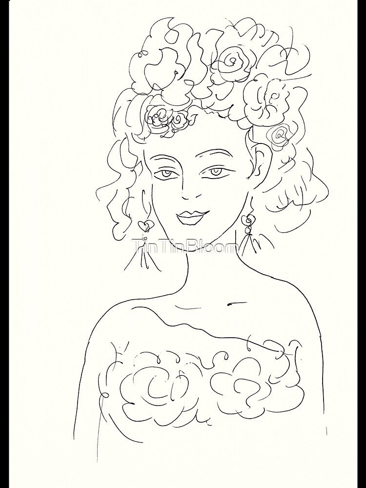 Botanical Line Art Print by TinTinBloom