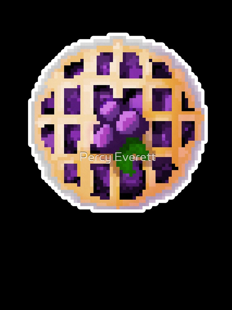 Pixel art Grape Pie by Percy Everett Unisex , , , Long Sleeve Tee