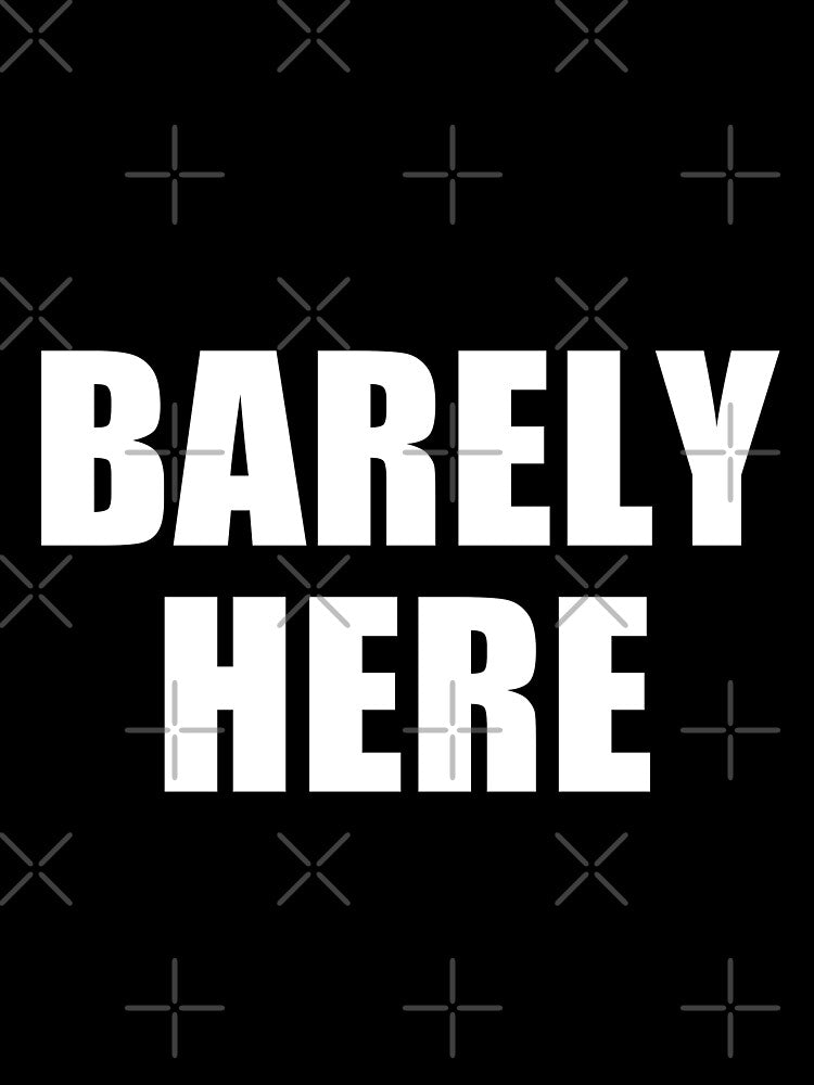 Barely Here Minimalist Outline Typography by deluxus Unisex , , , Long Sleeve Tee
