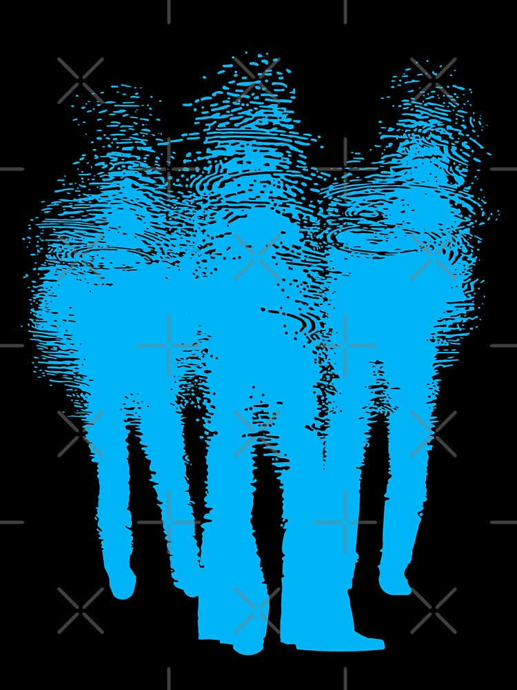 TRIO. PUDDLE ART GRAPHIC. BLUE. by 5hertz