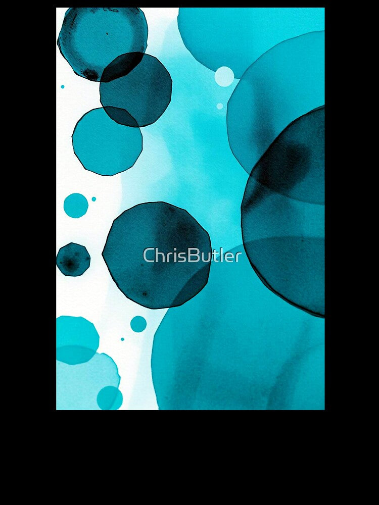 Teal Watercolor Circles by ChrisButler