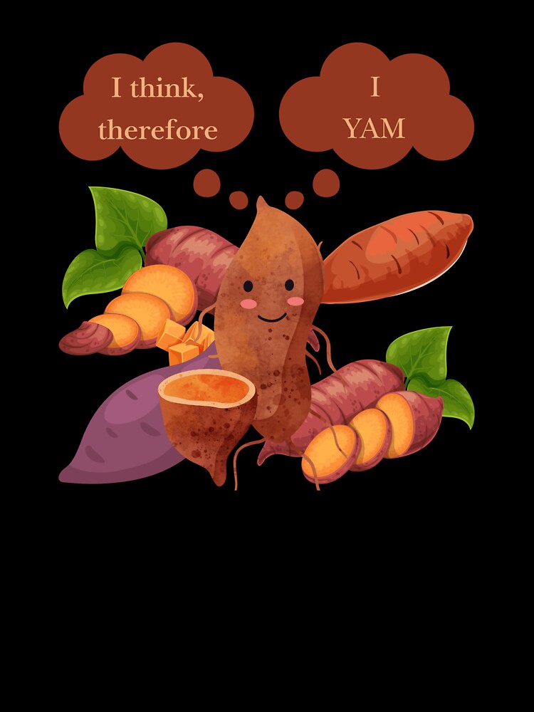 Vegetable Pun Philosopher Yam by bububabuinc Unisex , , , Long Sleeve Tee