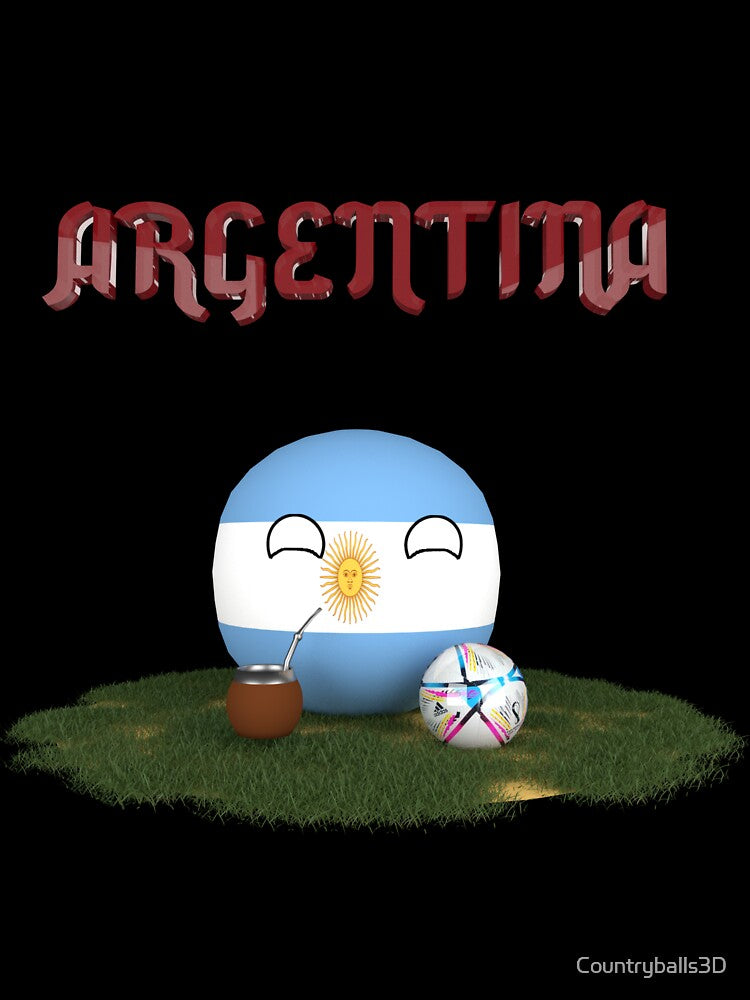 Argentina Flag World Cup Qatar 2022 by Countryballs3D