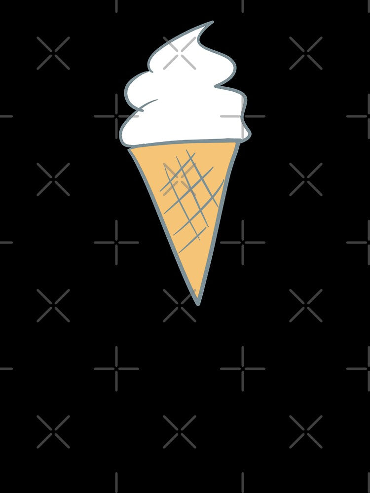 Soft-Serve Cartoon Style Vanilla 99 Ice Cream Green by Karen Ekdahl Unisex , , , Long Sleeve Tee