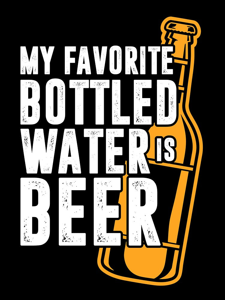 My Favorite Bottled Water Is Beer by mmos Unisex , , , Long Sleeve Tee